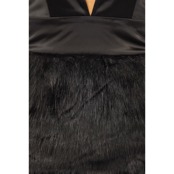 FUR BOTTOM MINI DRESS - Picture 4 of 4